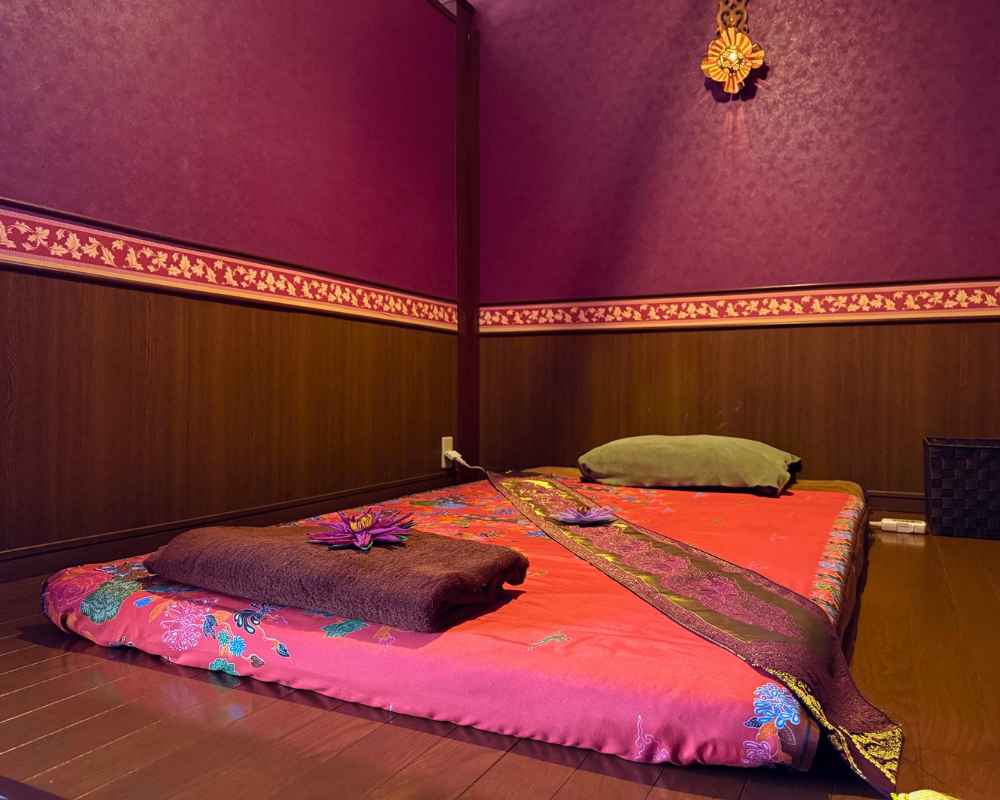 茨城県那珂市菅谷のタイ古式マッサージ・センラヴィの施術室